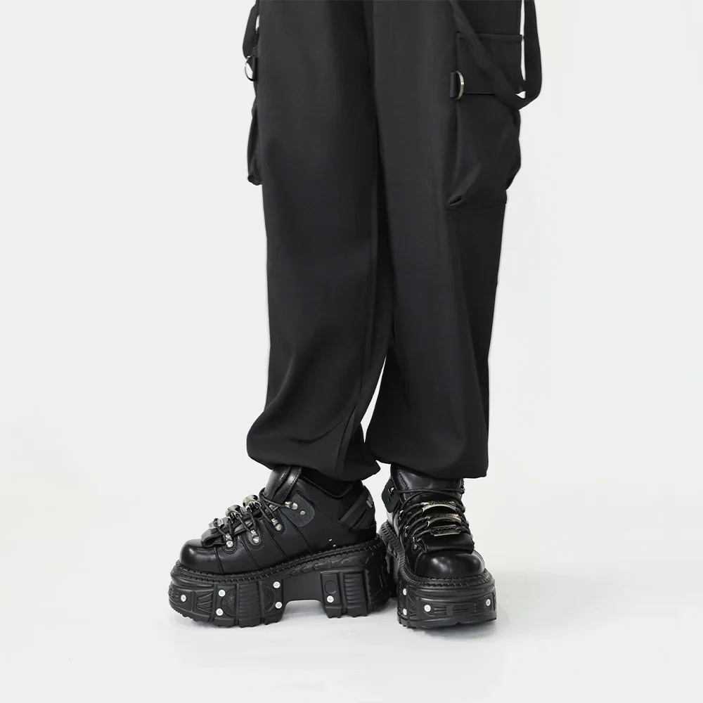 Bottes Punk à Lacets avec Décor Métallique - Image 4