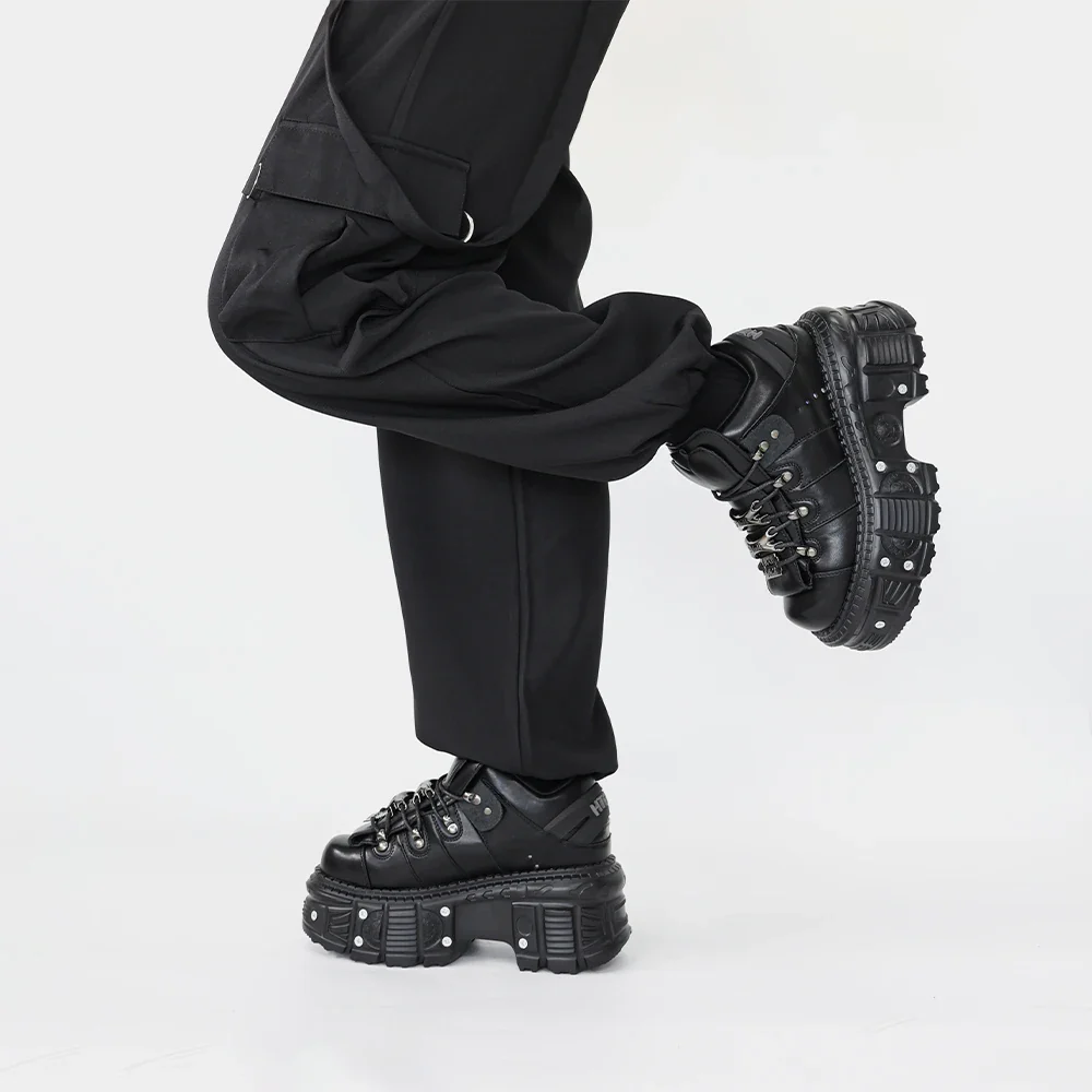 Bottes Punk à Lacets avec Décor Métallique - Image 5