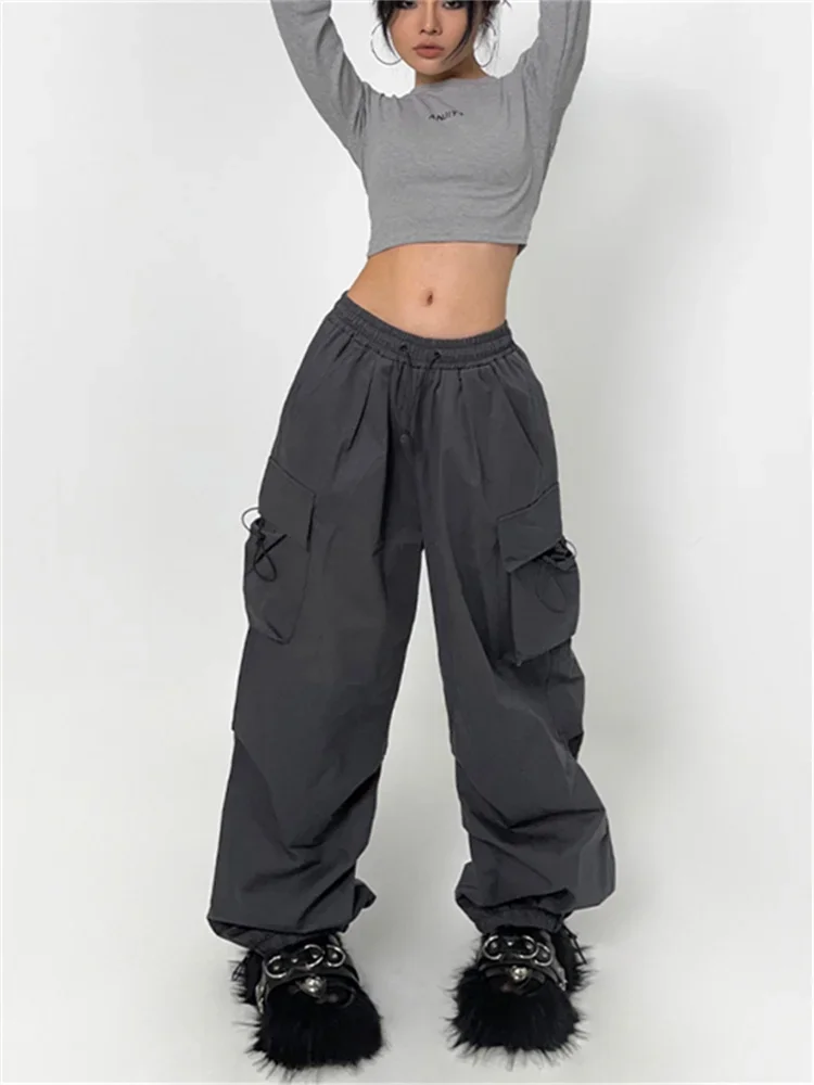 Pantalon Parachute Cyber Y2K Gris - Image 3