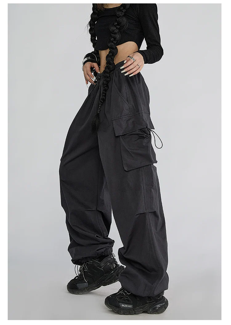 Pantalon Parachute Cyber Y2K Noir - Image 3