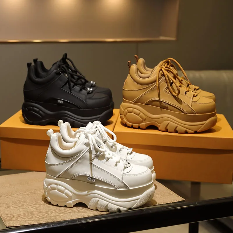 Chaussures Cuir Véritable avec Plateforme - Image 3