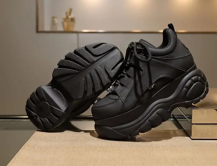 Chaussures Cuir Véritable avec Plateforme - Image 4